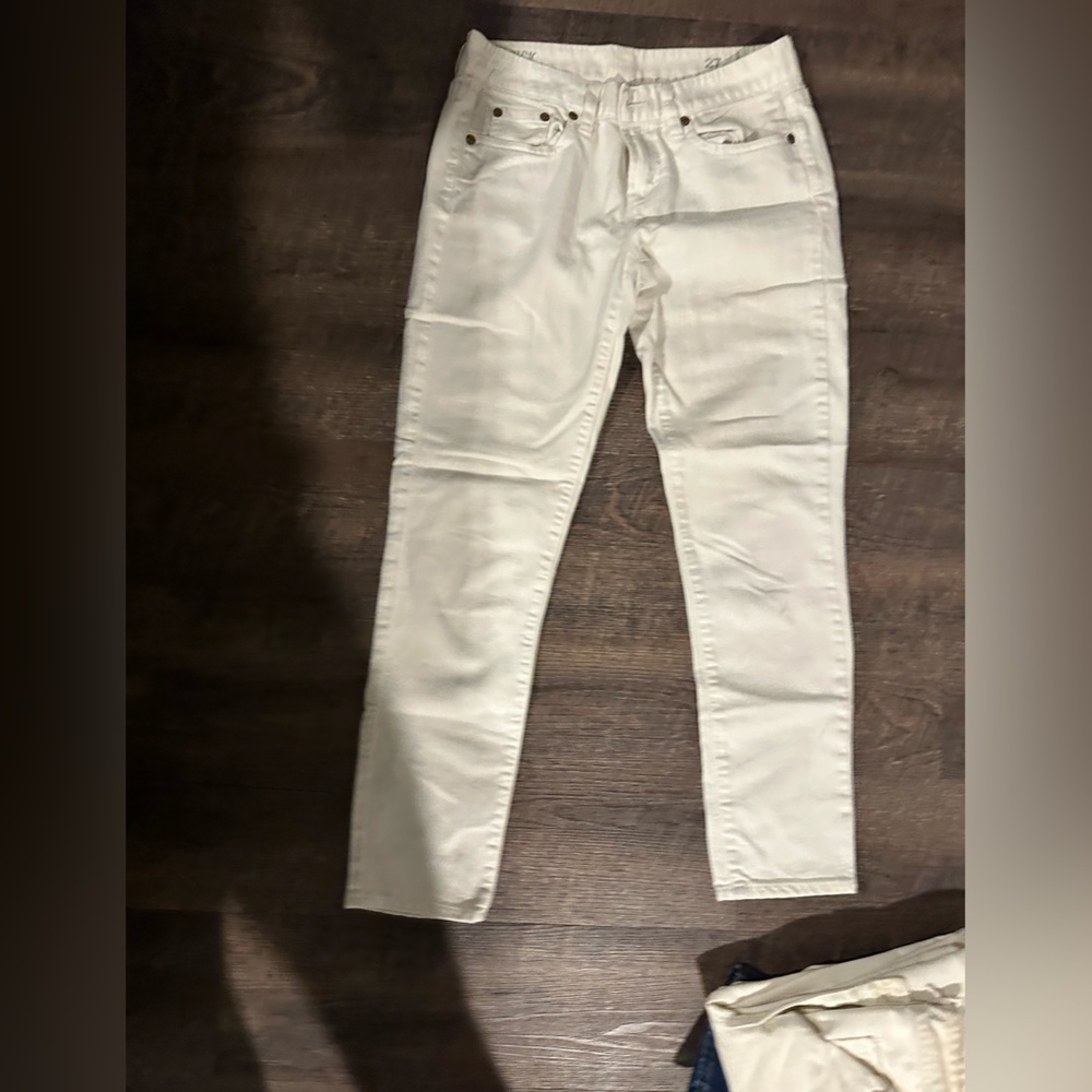 JCrew white toothpick jeans size 27